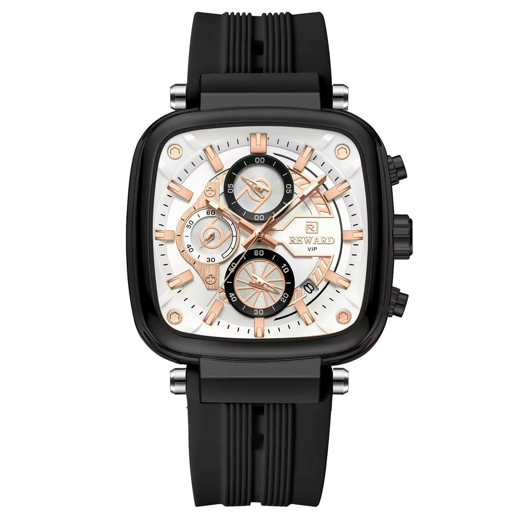 Timeless Men’s Square Chronograph Watch
