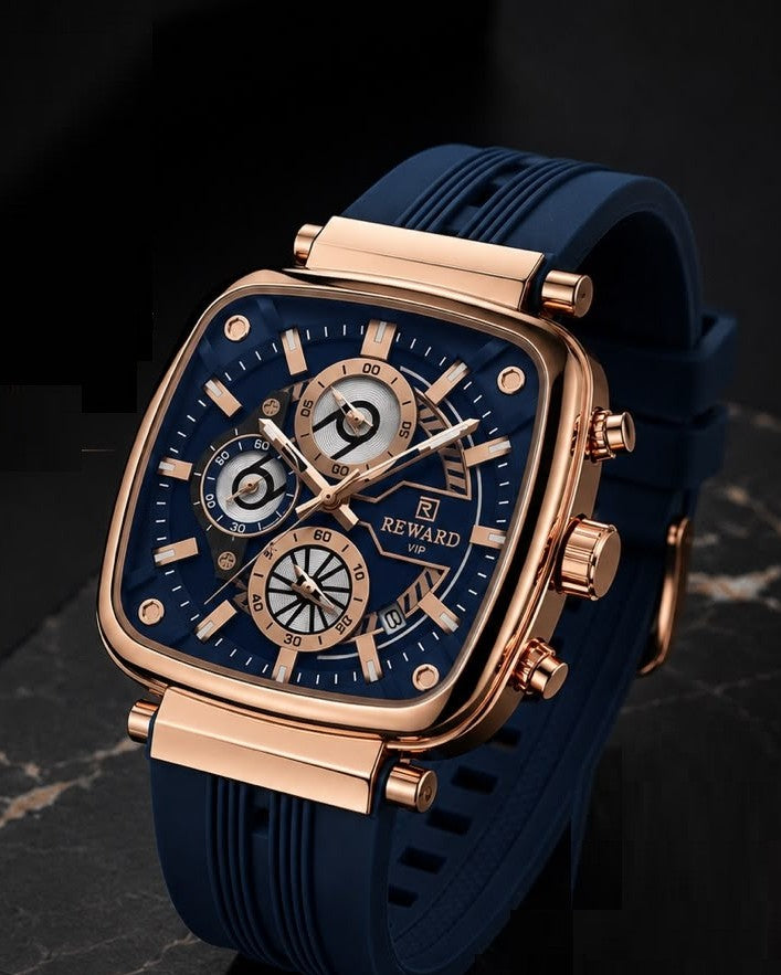 Timeless Men’s Square Chronograph Watch