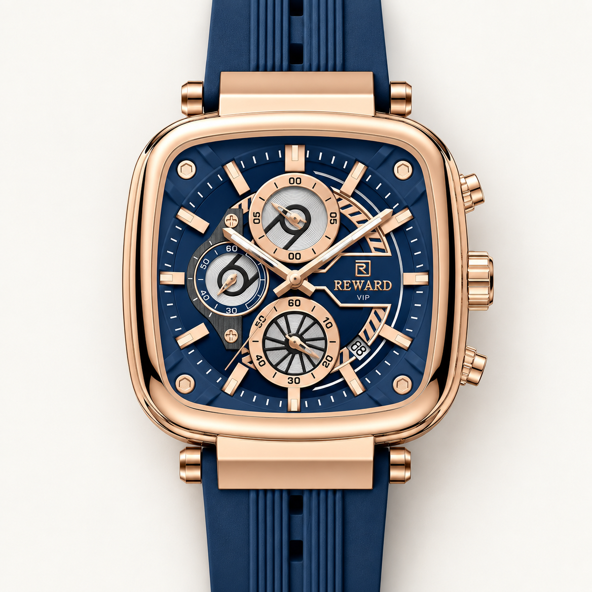 Timeless Men’s Square Chronograph Watch