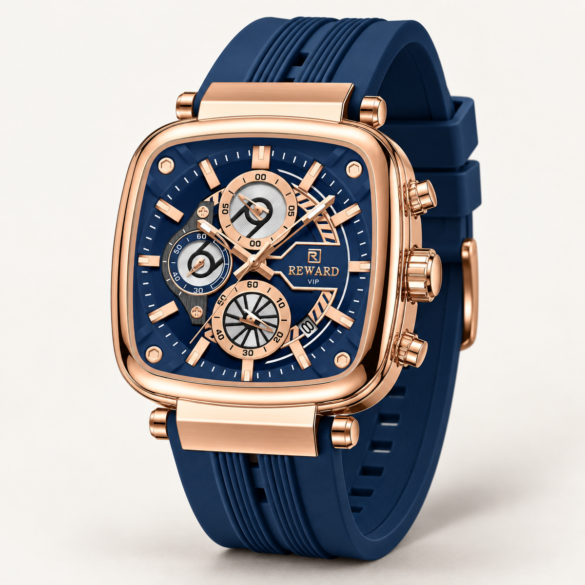 Timeless Men’s Square Chronograph Watch