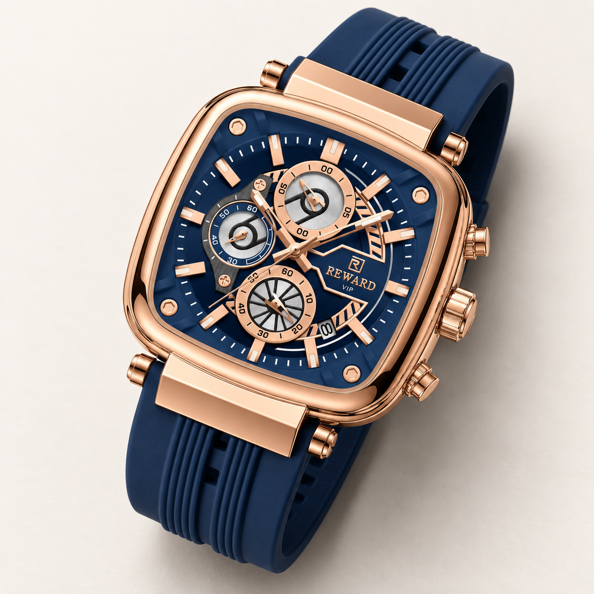 Timeless Men’s Square Chronograph Watch