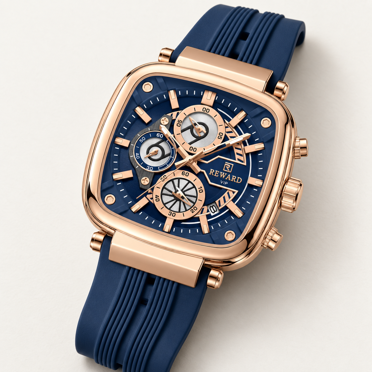 Timeless Men’s Square Chronograph Watch