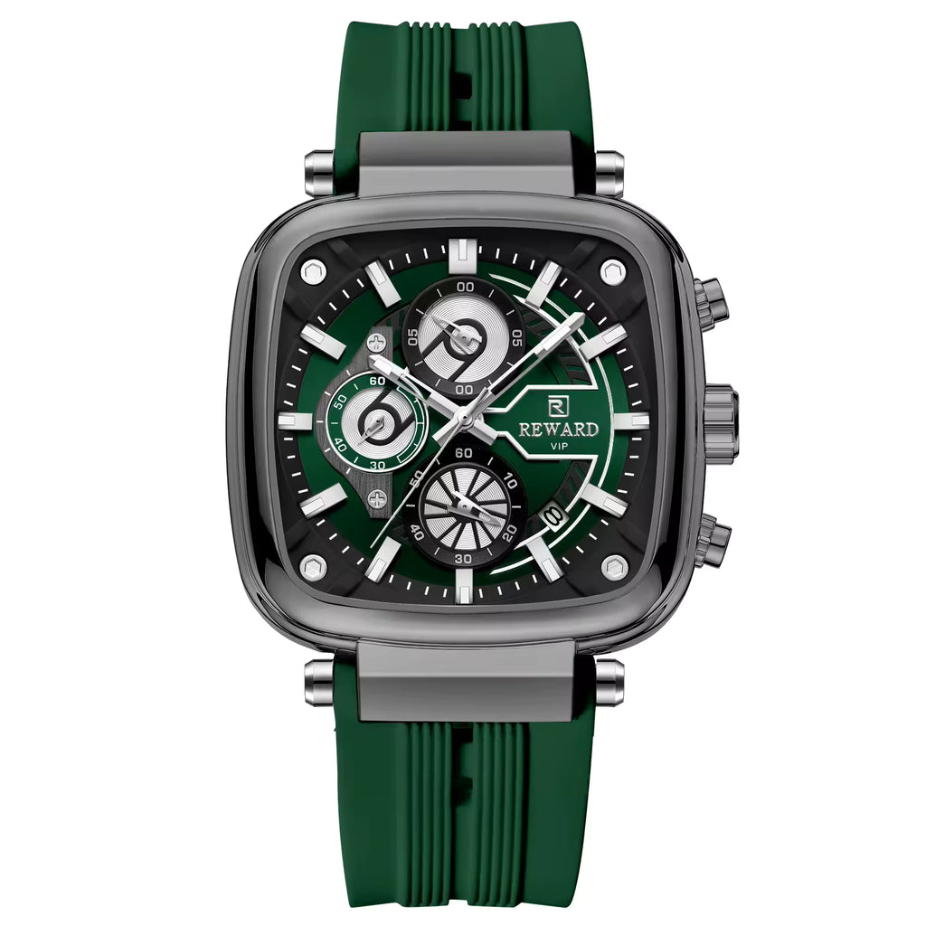 Timeless Men’s Square Chronograph Watch