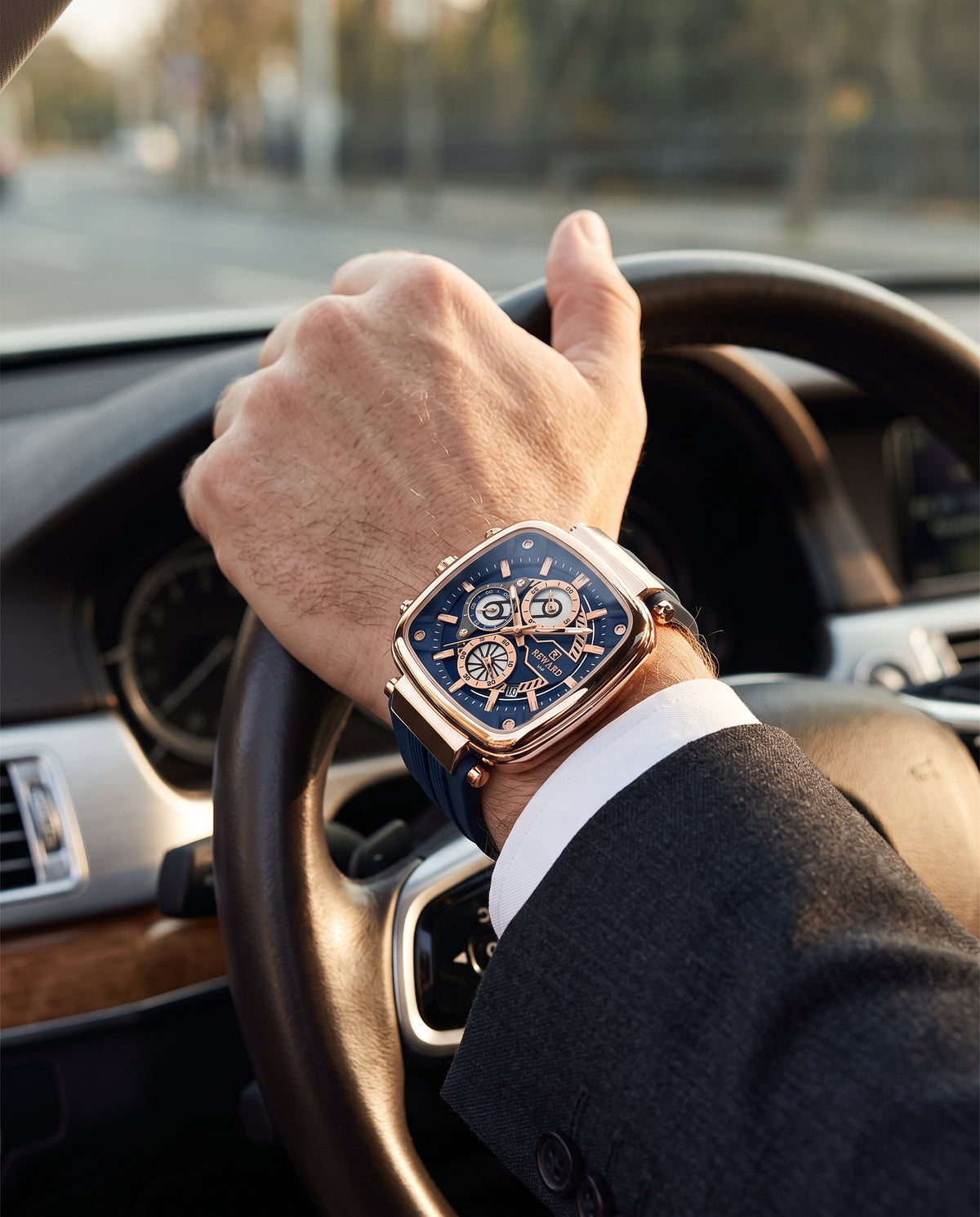 Timeless Men’s Square Chronograph Watch