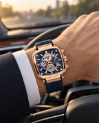 Timeless Men’s Square Chronograph Watch