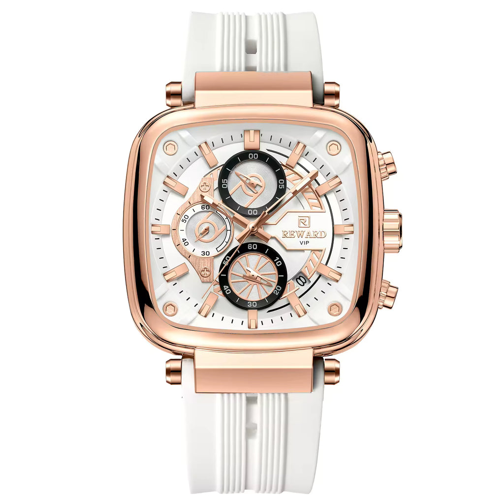 Timeless Men’s Square Chronograph Watch
